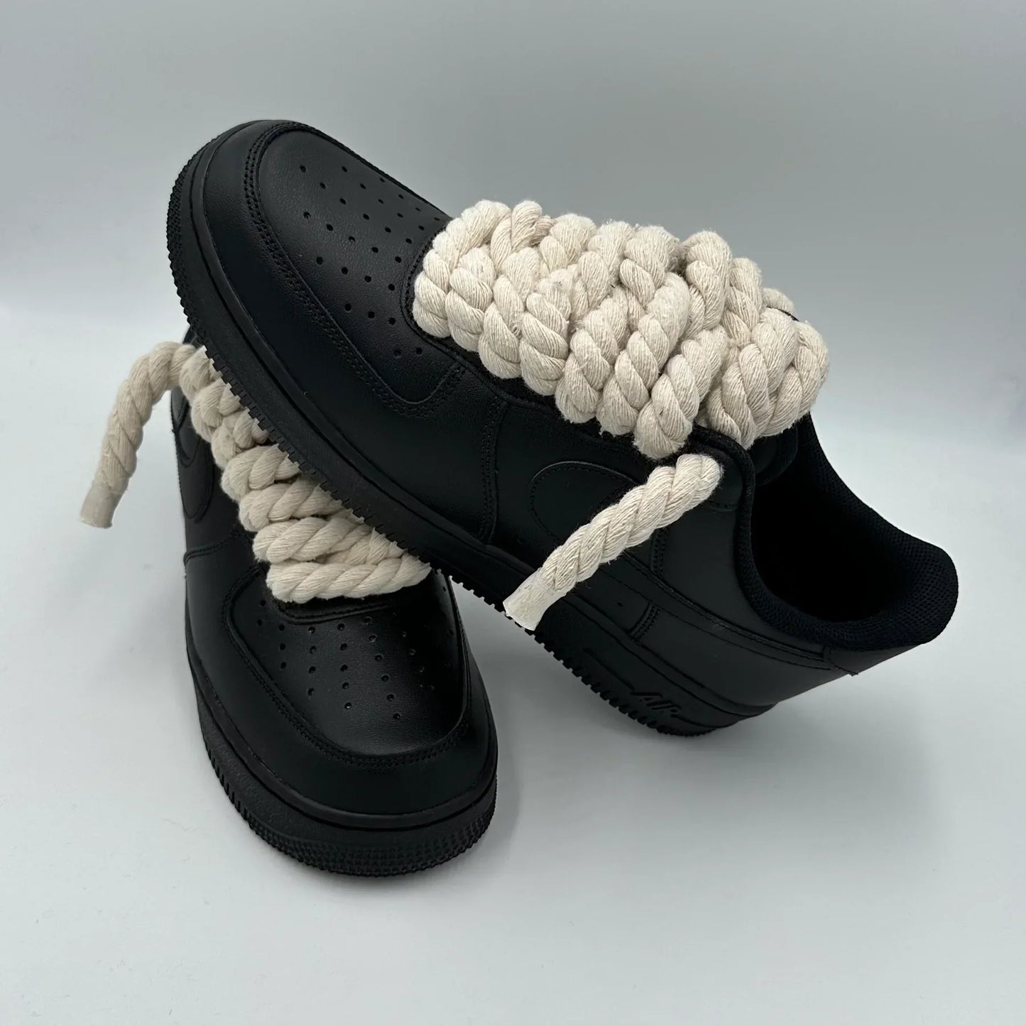 Nike Air Force 1 Black “Rope Laces Cream” - Dripflix
