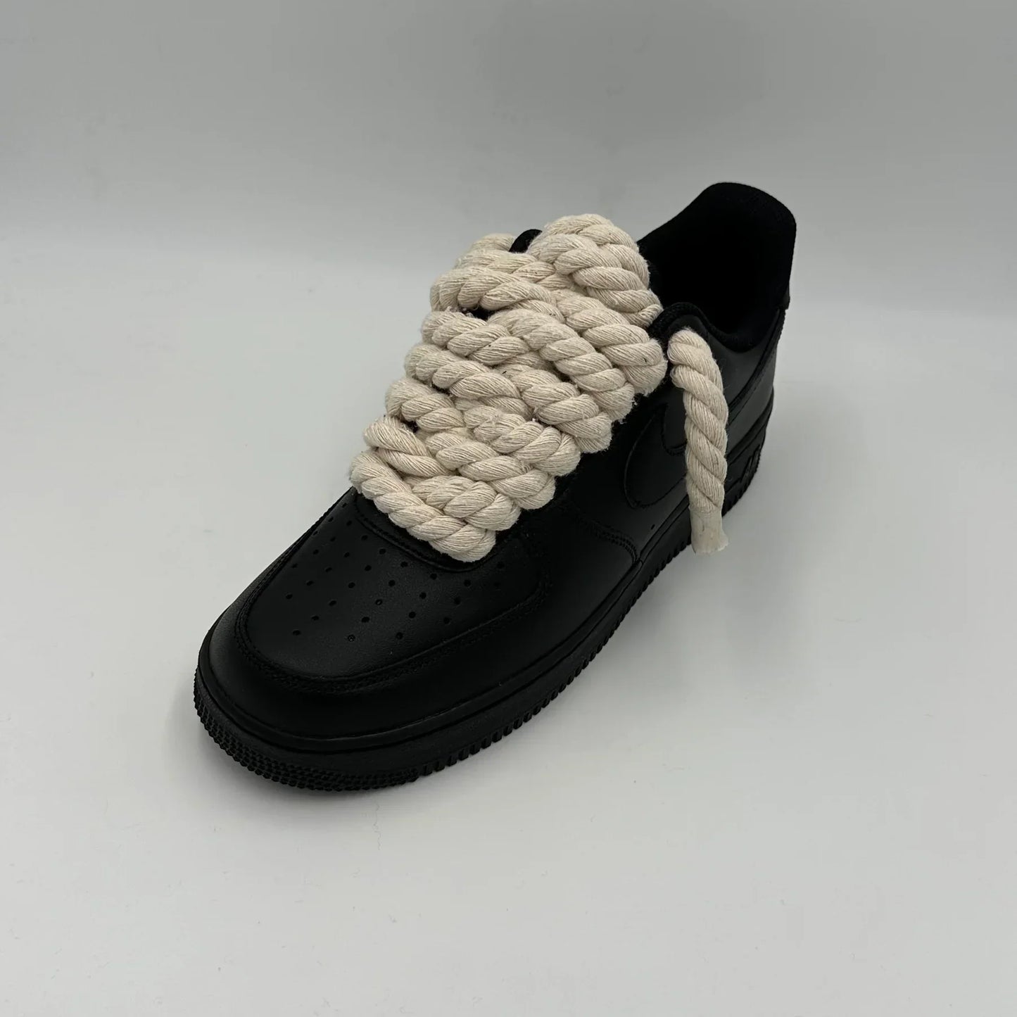 Nike Air Force 1 Black “Rope Laces Cream” - Dripflix