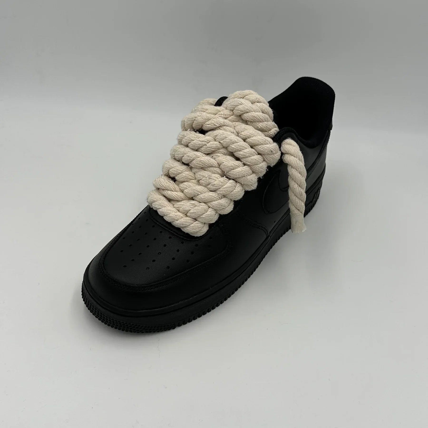 Nike Air Force 1 Black “Rope Laces Cream” - Dripflix