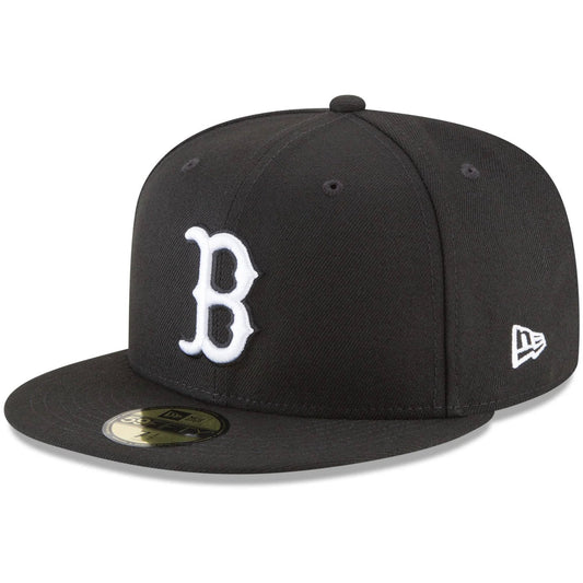 NEW ERA BOSTON RED SOX BLACK 59FIFTY FITTED HAT