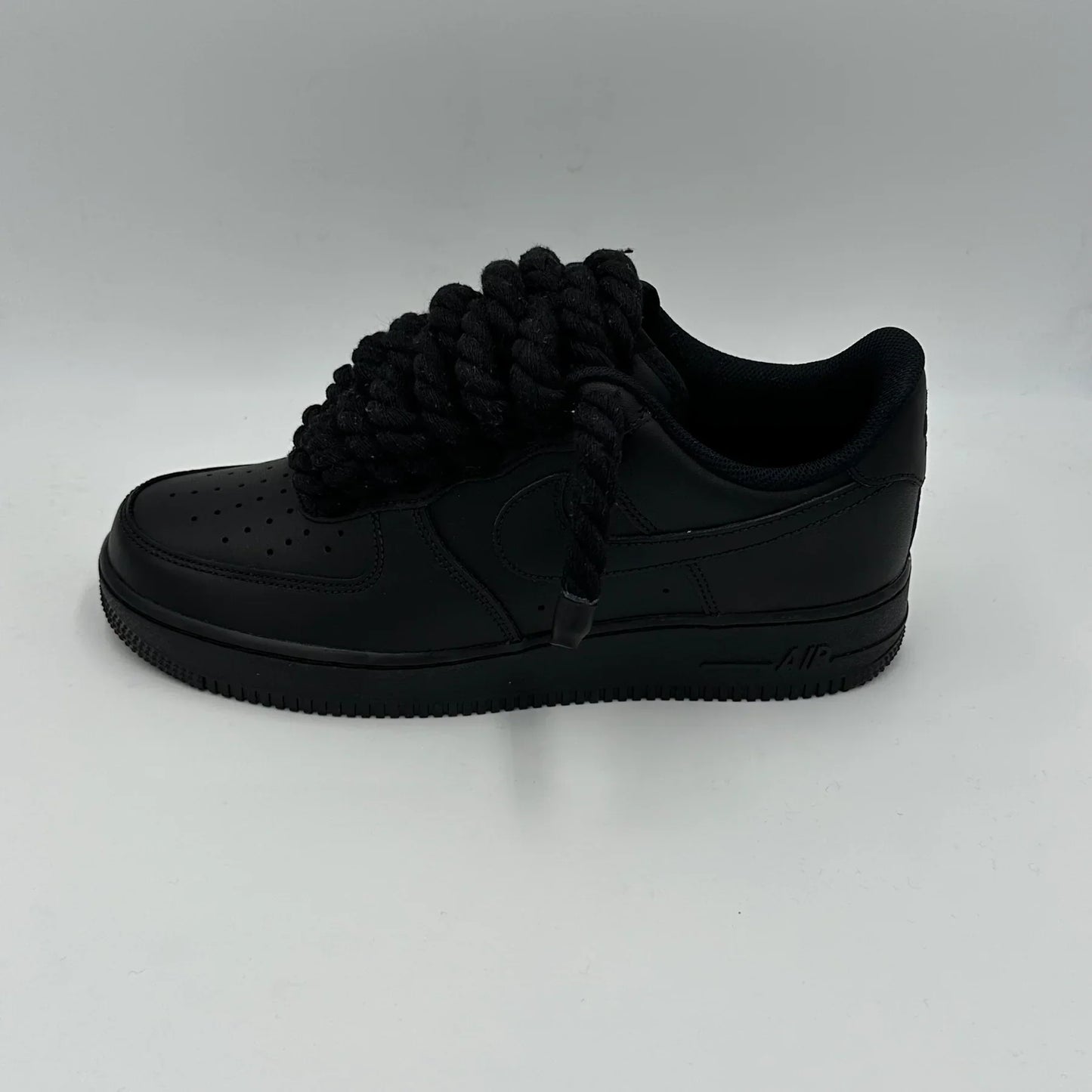 Nike Air Force 1 Black "Rope Laces" - Dripflix