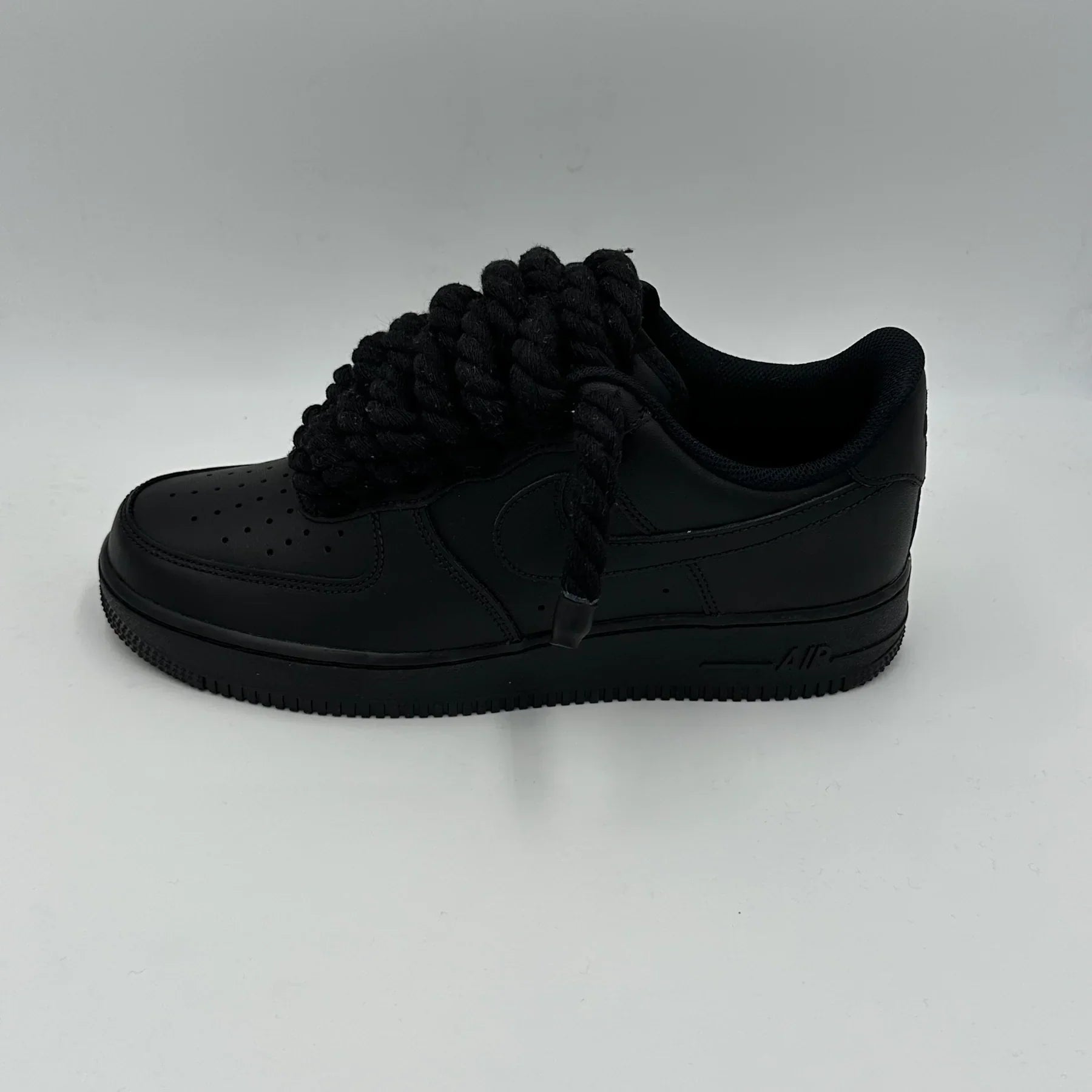 Nike Air Force 1 Black "Rope Laces" - Dripflix