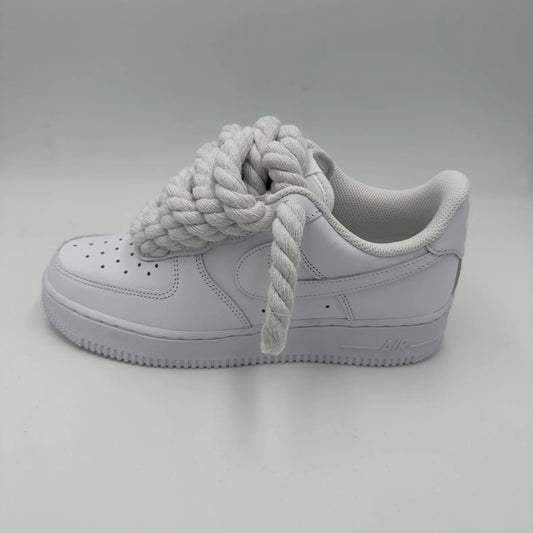 Nike Air Force 1 “Rope Laces” Triple White - Dripflix