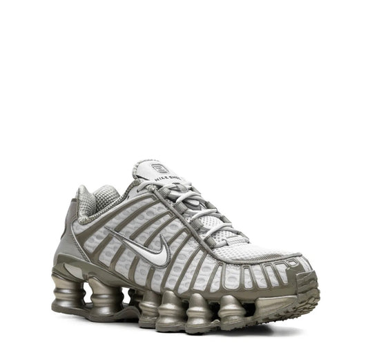 NIKE SHOX TL “LIGHT SILVER/WHITE/LIGHT ARMY” SNEAKERS