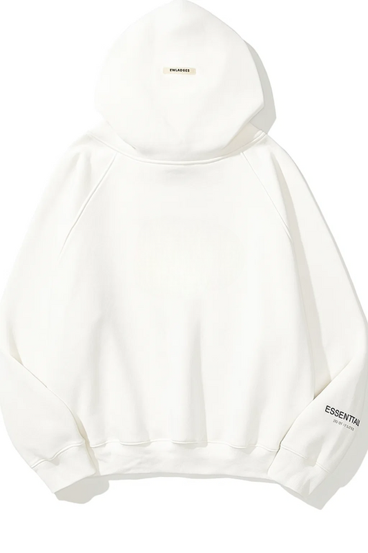 Fear OF God Essentials Pullover White Hoodie