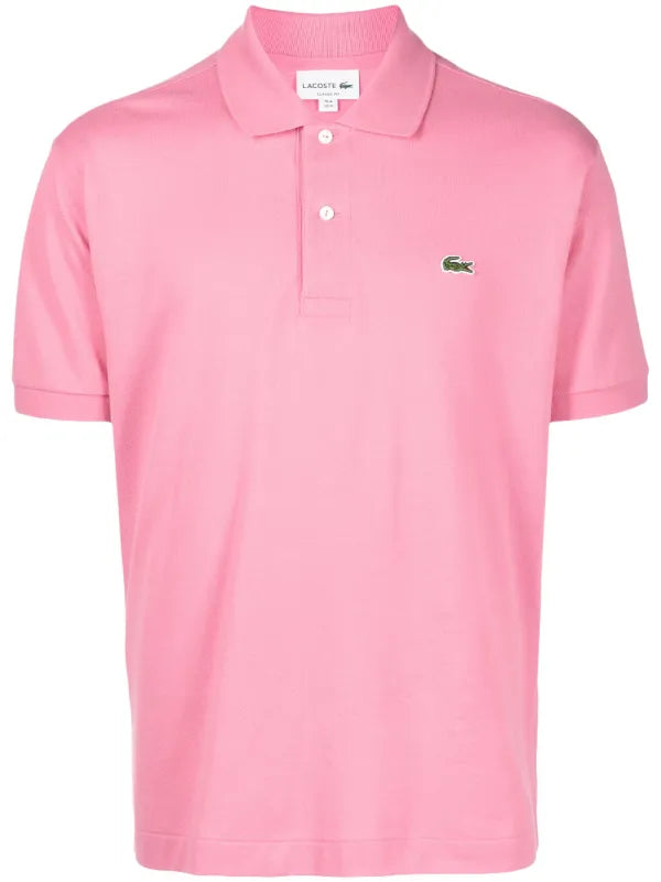 Lacoste logo-patch cotton polo shirt