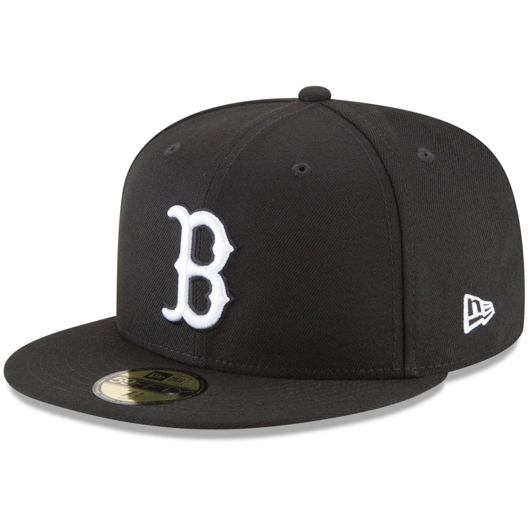 NEW ERA BOSTON RED SOX BLACK 59FIFTY FITTED HAT