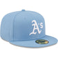 Mens New Era Sky Blue Oakland Athletics Logo White 59FIFTY Fitted Hat