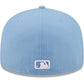 Mens New Era Sky Blue Oakland Athletics Logo White 59FIFTY Fitted Hat