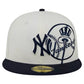 New Era Men's Cream/Navy New York Yankees Lonestar 59FIFTY Fitted Hat