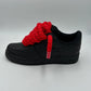 Nike Air Force 1 Black “Rope Laces Red” - Dripflix