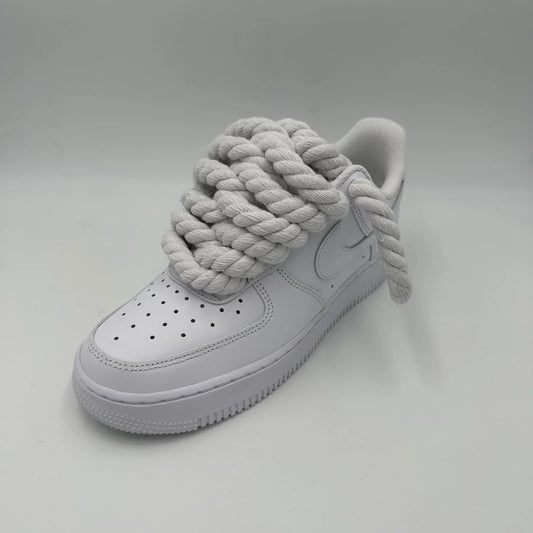 Nike Air Force 1 “Rope Laces” Triple White - Dripflix