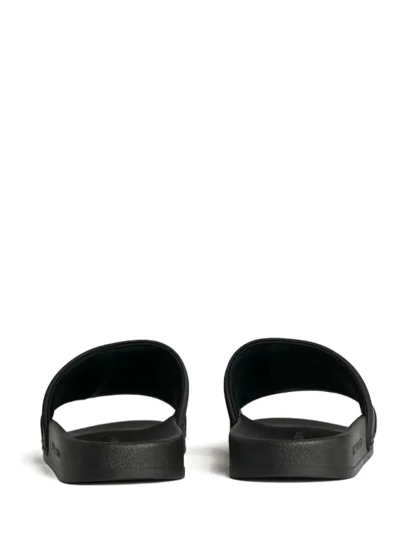 Karl Lagerfeld logo-embossed slides