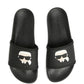 Karl Lagerfeld logo-embossed slides