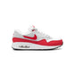 Nike Air Max 1 GS "White/Neutral Grey/Sports Red"