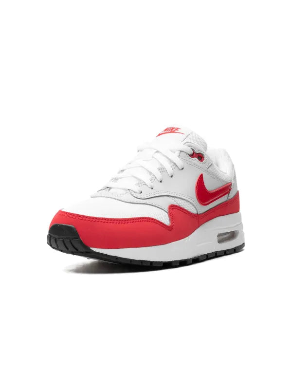 Nike Air Max 1 GS "White/Neutral Grey/Sports Red"