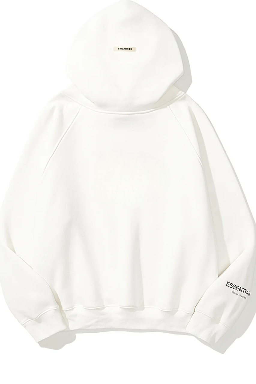 Fear OF God Essentials Pullover White Hoodie