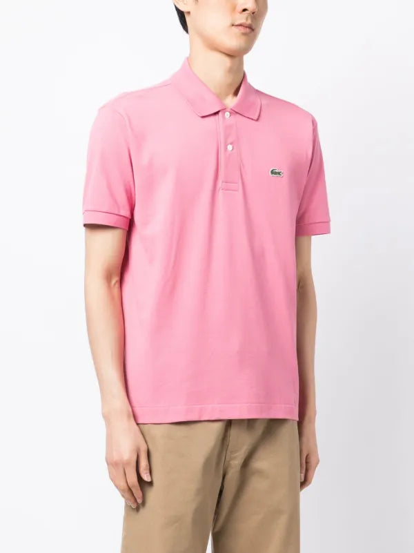 Lacoste logo-patch cotton polo shirt