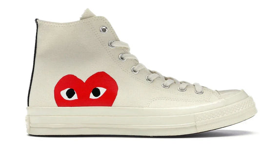 Converse Chuck Taylor All-Star 70 Hi Comme des Garcons PLAY White - Dripflix
